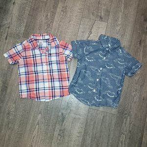 Carter's Baby Boy Short Sleeve Button Up Shirts 18 mths